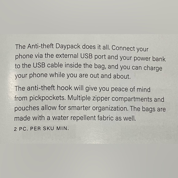 Anti-theft Day Pack Crossbody Sling Bag - Picture 9 of 9